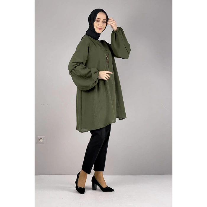 Moda Çizgi Desenli Tunik