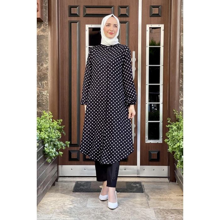 Moda Çizgi Desenli Tunik