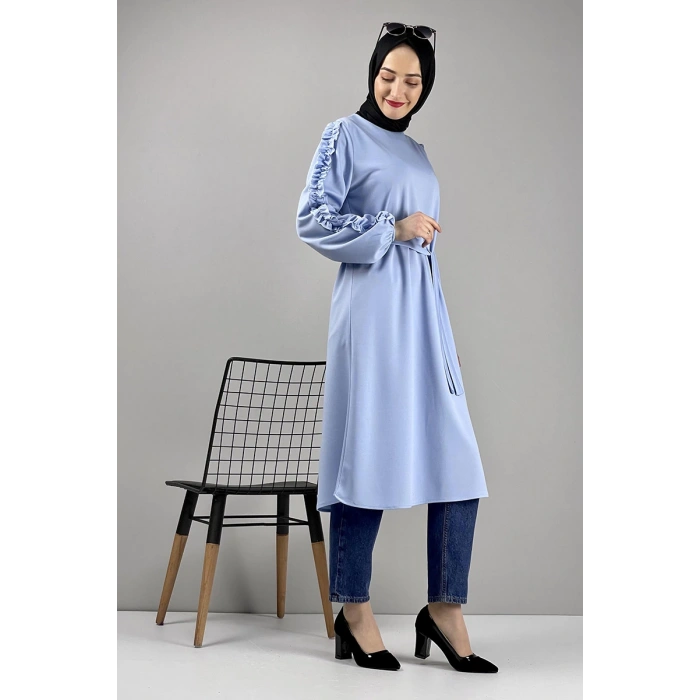 Moda Çizgi Desenli Tunik