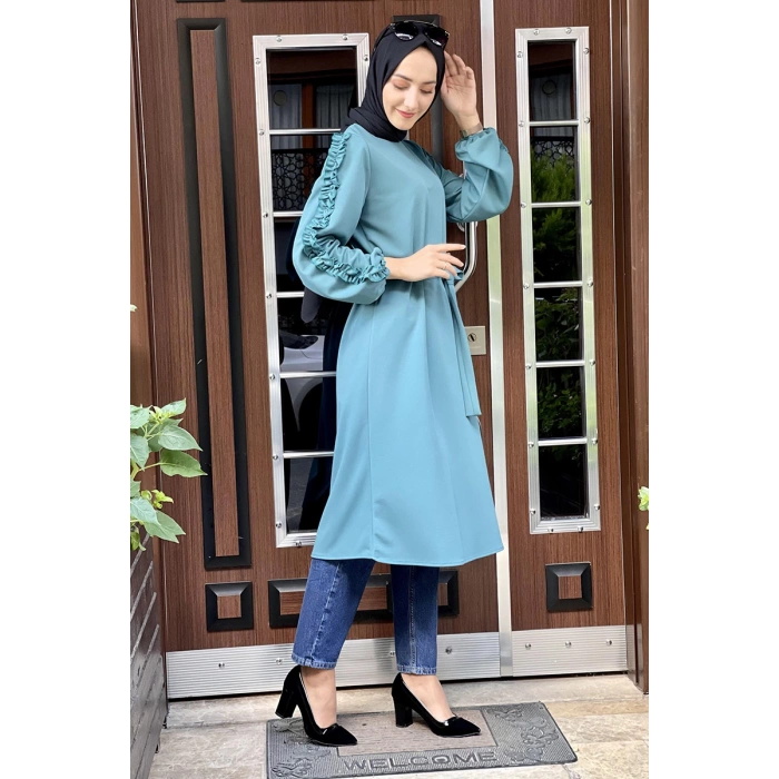 Moda Çizgi Desenli Tunik