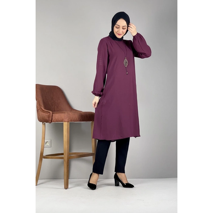 Moda Çizgi Desenli Tunik