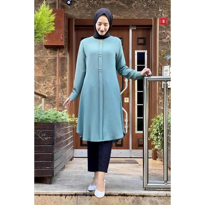 Moda Çizgi Desenli Tunik