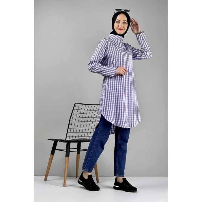 Moda Çizgi Desenli Tunik