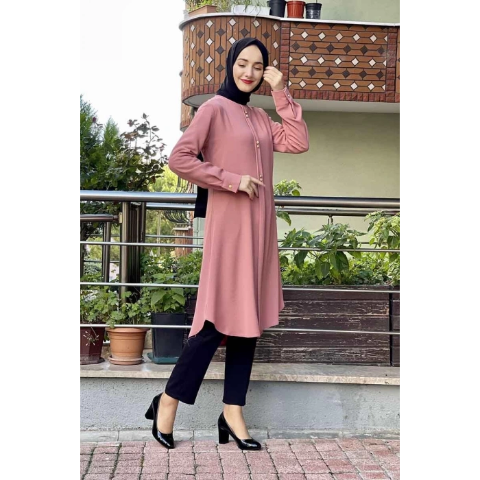 Moda Çizgi Desenli Tunik