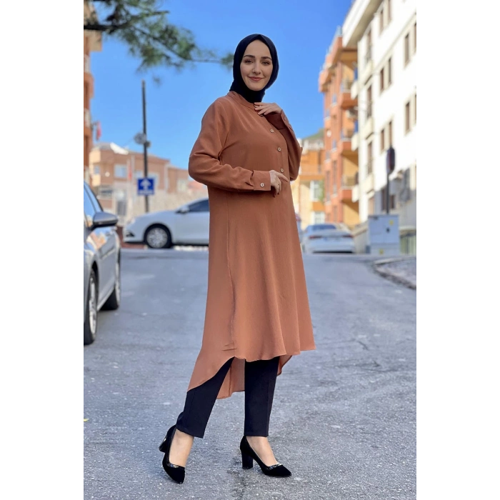 Moda Çizgi Desenli Tunik