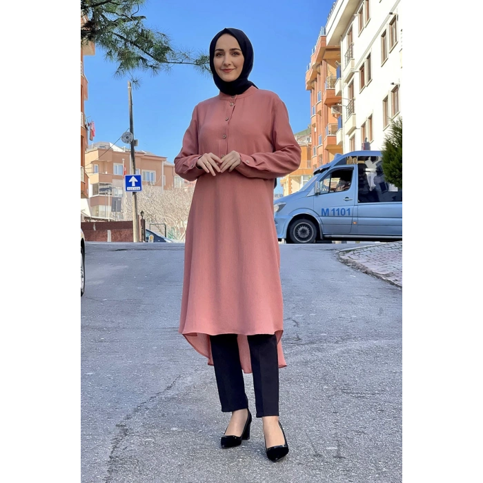 Moda Çizgi Desenli Tunik