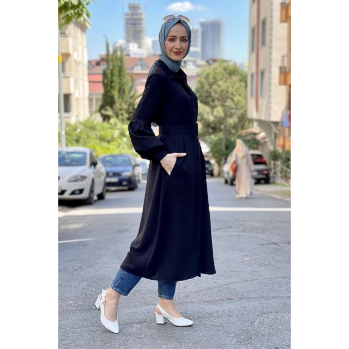 Moda Çizgi Desenli Tunik