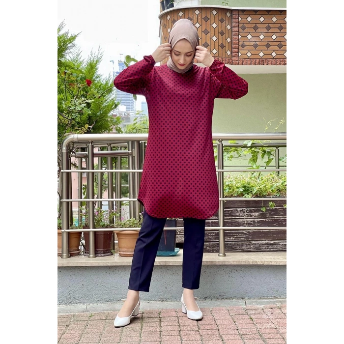 Moda Çizgi Desenli Tunik