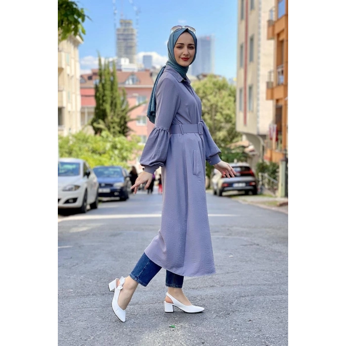 Moda Çizgi Desenli Tunik