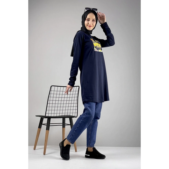 Moda Çizgi Desenli Tunik