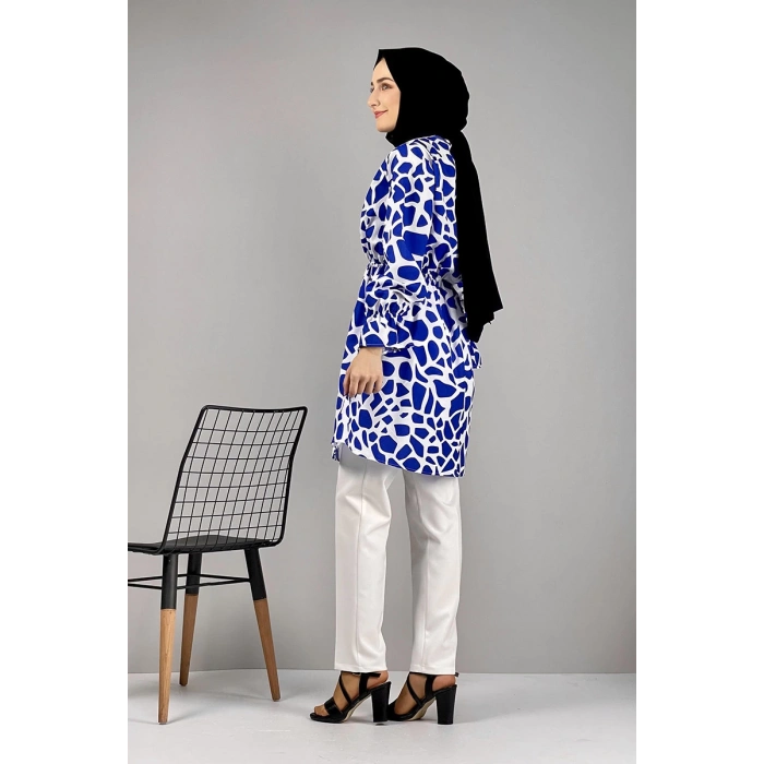 Moda Çizgi Desenli Tunik