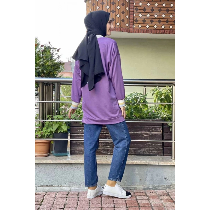 Moda Çizgi Desenli Tunik