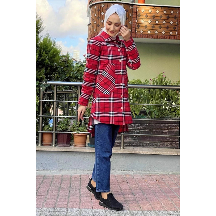 Moda Çizgi Desenli Tunik