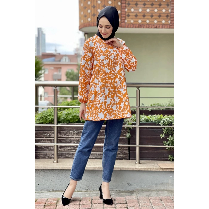 Moda Çizgi Desenli Tunik