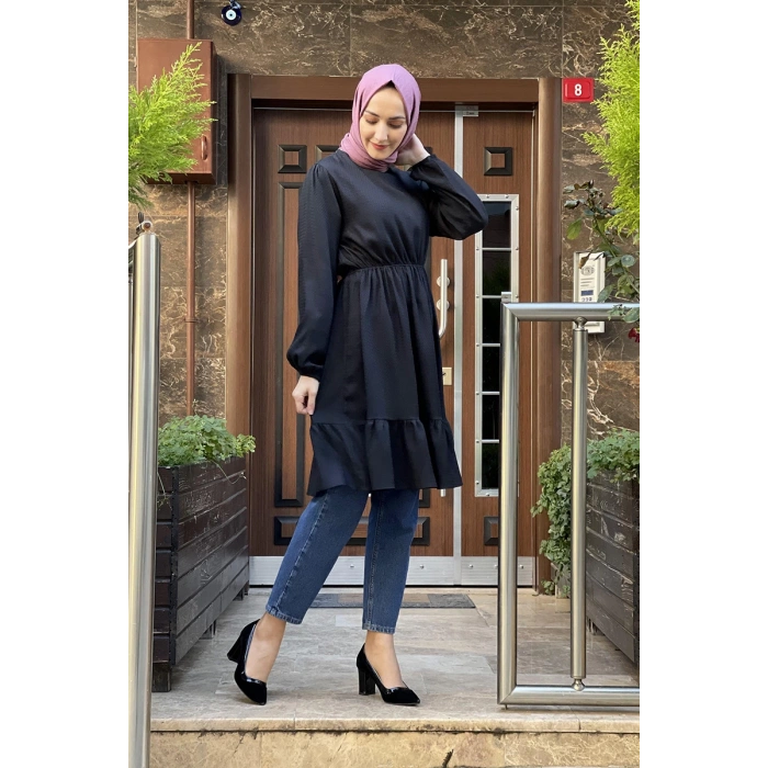 Moda Çizgi Desenli Tunik