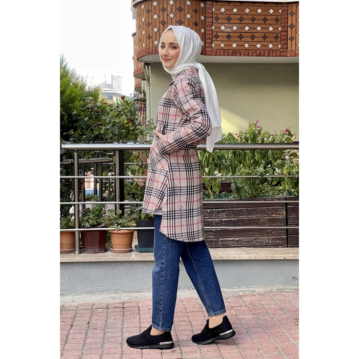 Moda Çizgi Desenli Tunik