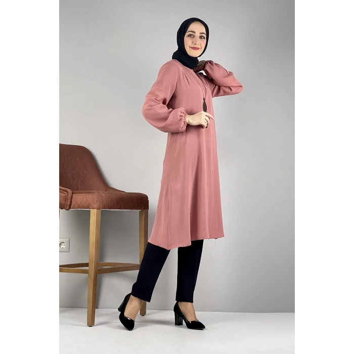 Moda Çizgi Desenli Tunik