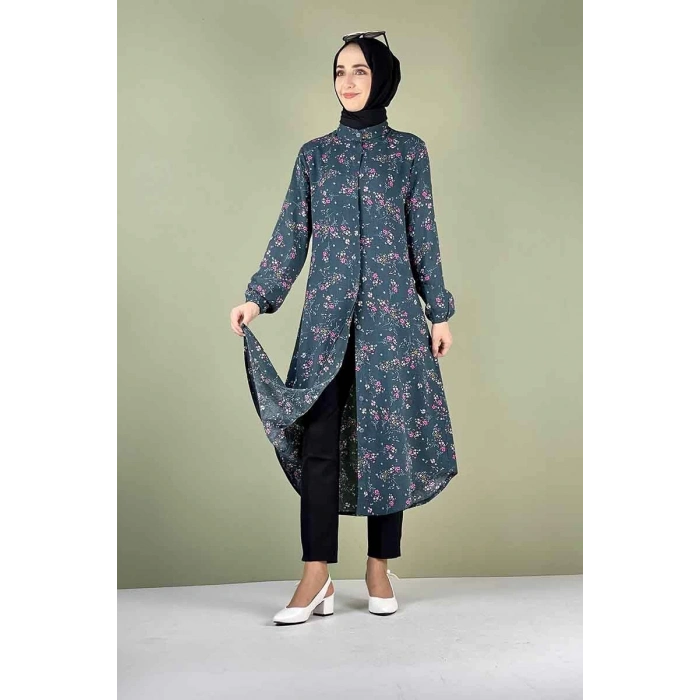 Moda Çizgi Desenli Tunik