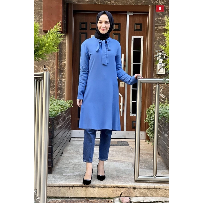 Moda Çizgi Desenli Tunik