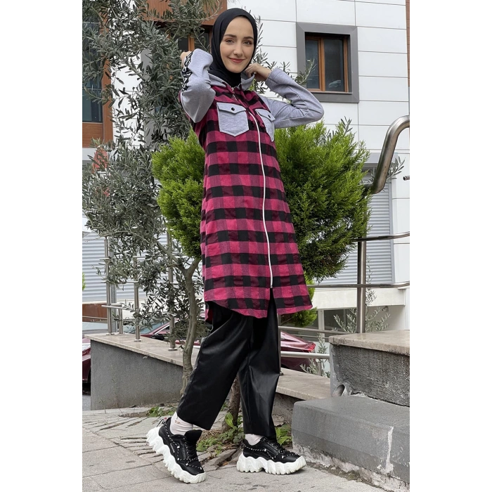 Moda Çizgi Desenli Tunik