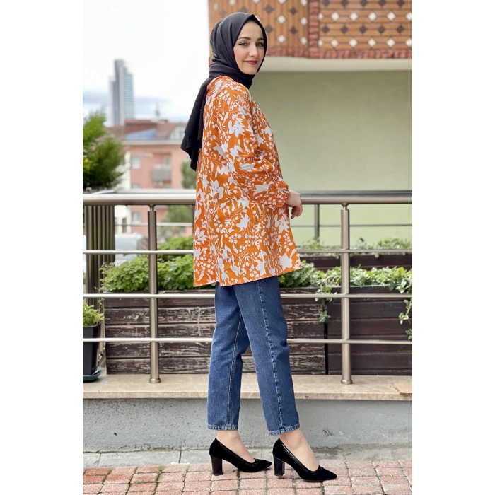 Moda Çizgi Desenli Tunik