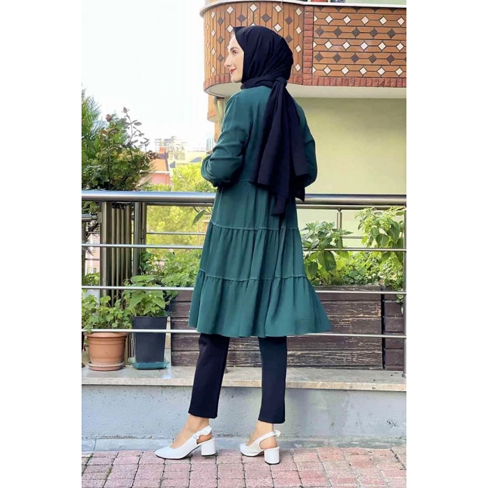 Moda Çizgi Desenli Tunik