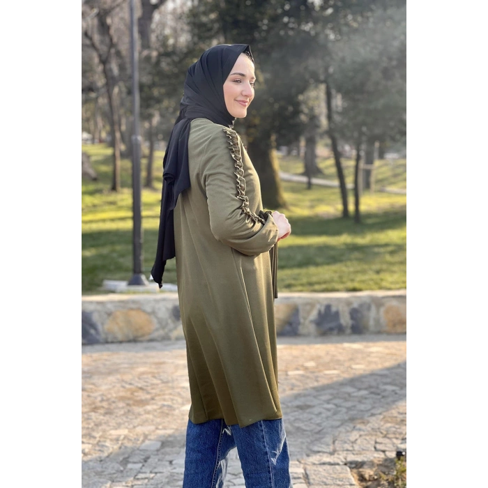 Moda Çizgi Desenli Tunik