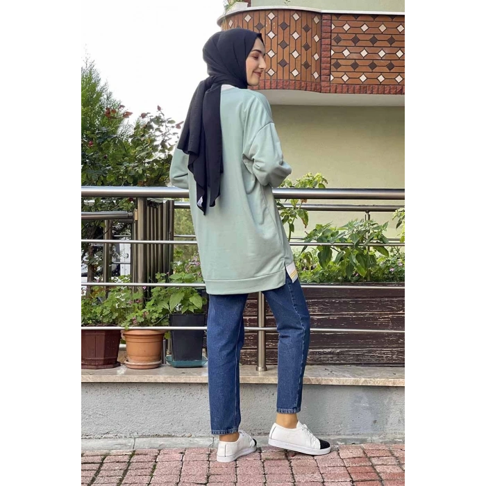 Moda Çizgi Desenli Tunik