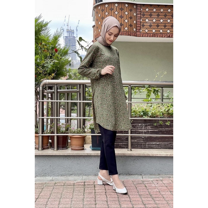 Moda Çizgi Desenli Tunik