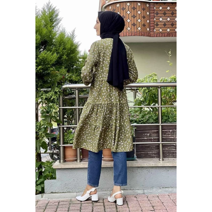 Moda Çizgi Desenli Tunik