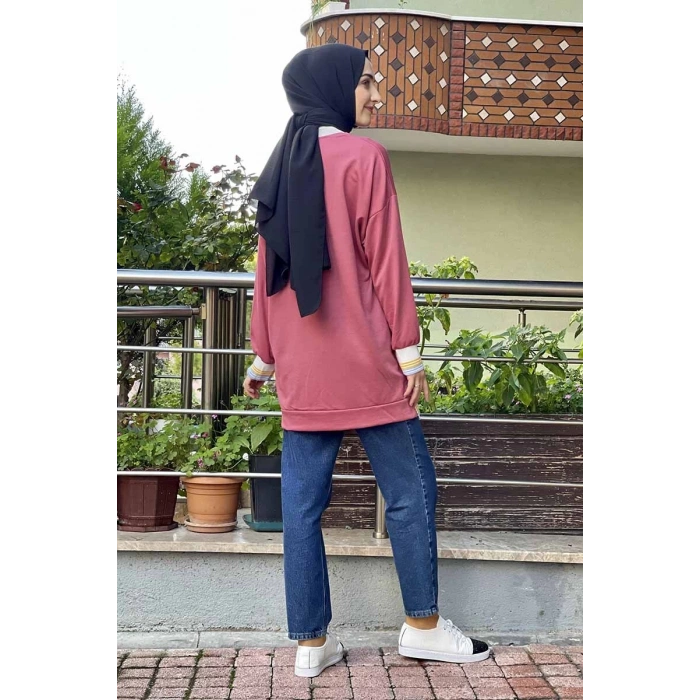 Moda Çizgi Desenli Tunik