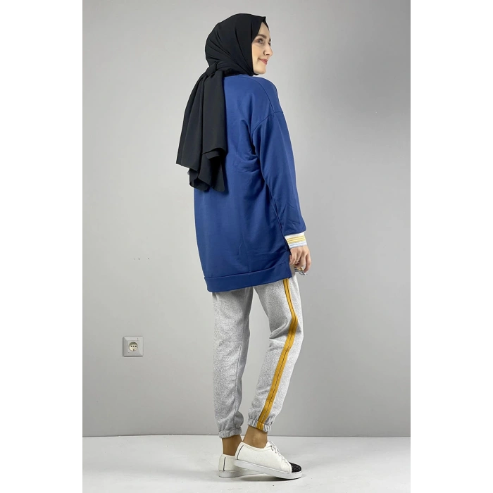 Moda Çizgi Desenli Tunik