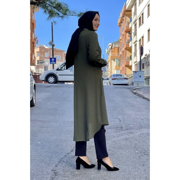 Moda Çizgi Desenli Tunik