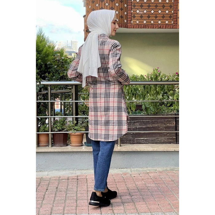 Moda Çizgi Desenli Tunik