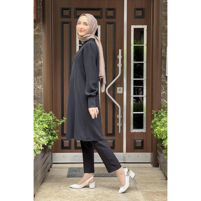 Moda Çizgi Desenli Tunik