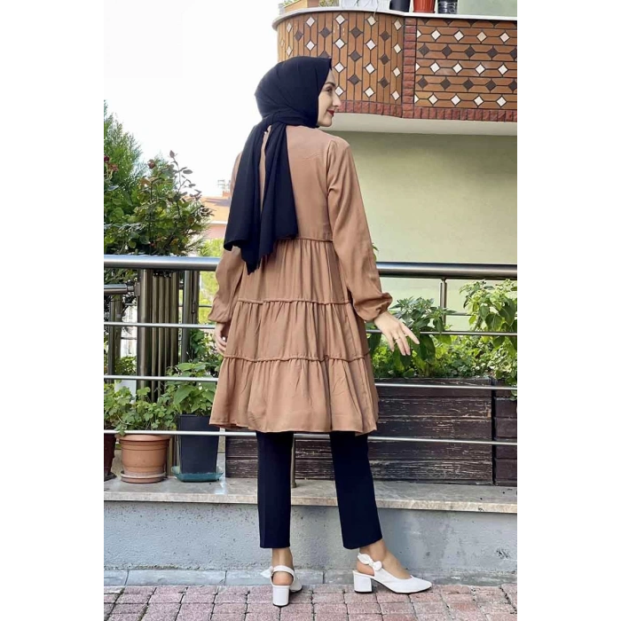 Moda Çizgi Desenli Tunik