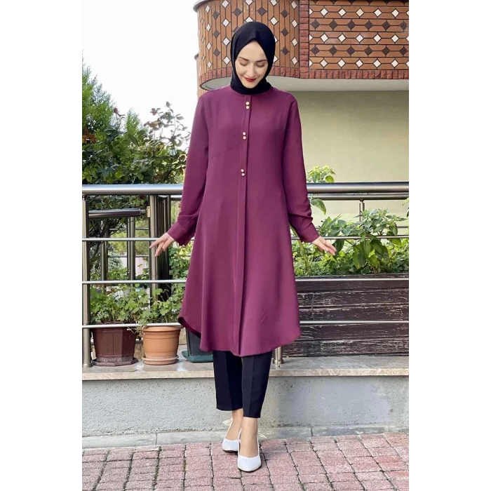 Moda Çizgi Desenli Tunik