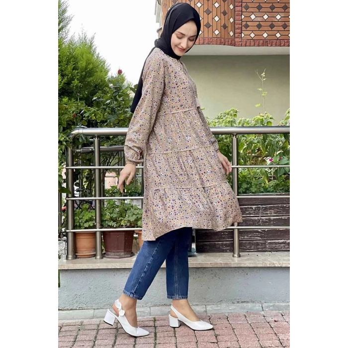 Moda Çizgi Desenli Tunik