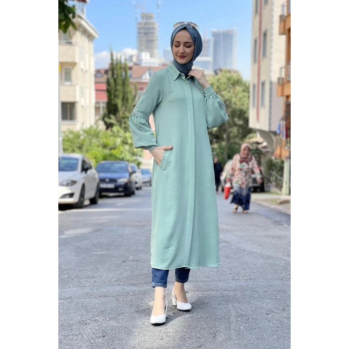 Moda Çizgi Desenli Tunik