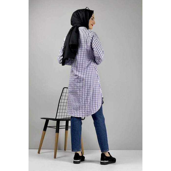 Moda Çizgi Desenli Tunik