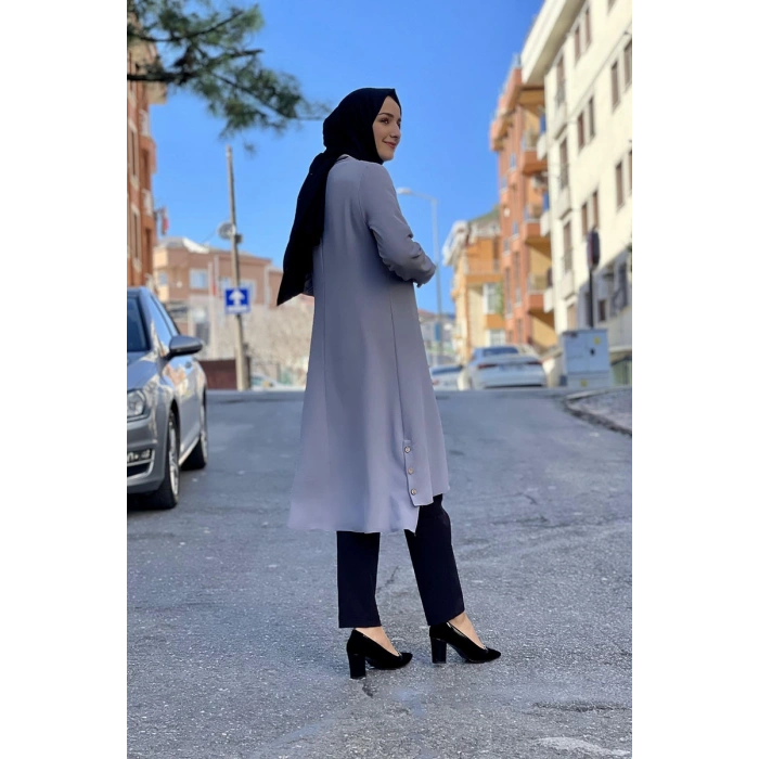 Moda Çizgi Desenli Tunik