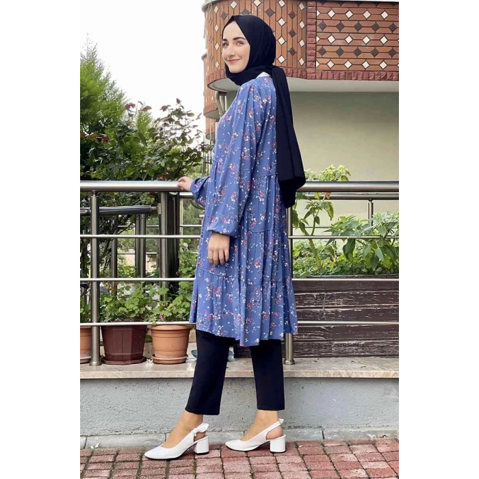 Moda Çizgi Desenli Tunik