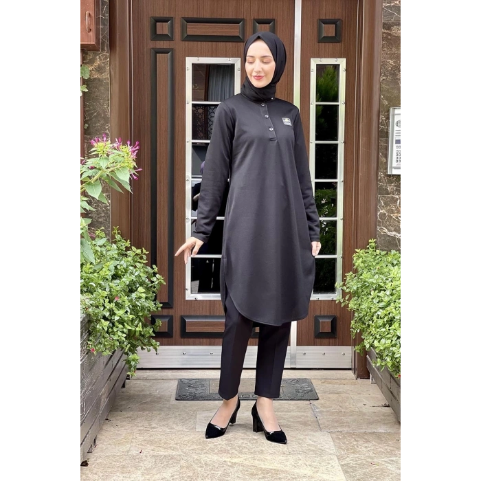 Moda Çizgi Desenli Tunik