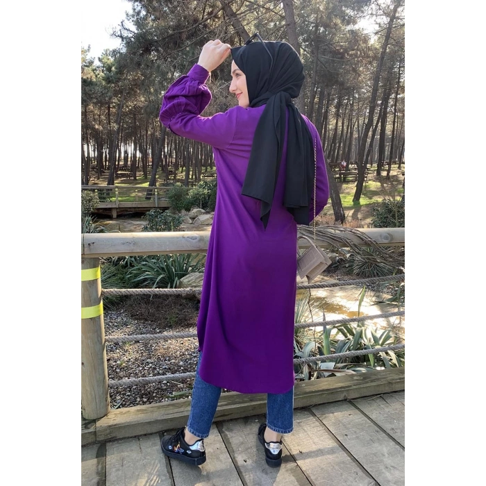 Moda Çizgi Desenli Tunik