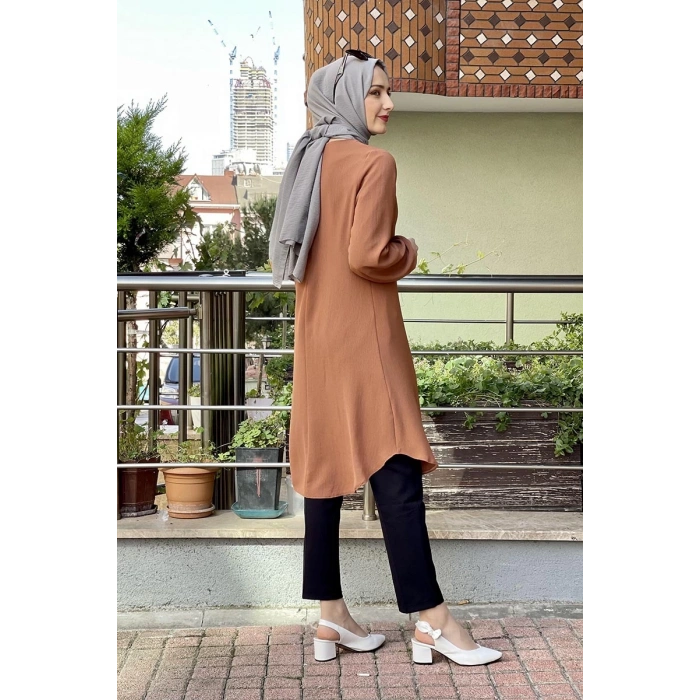 Moda Çizgi Desenli Tunik