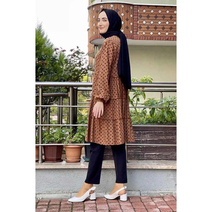 Moda Çizgi Desenli Tunik