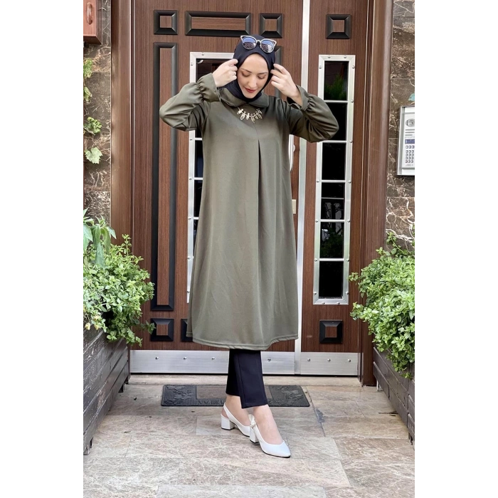 Moda Çizgi Desenli Tunik