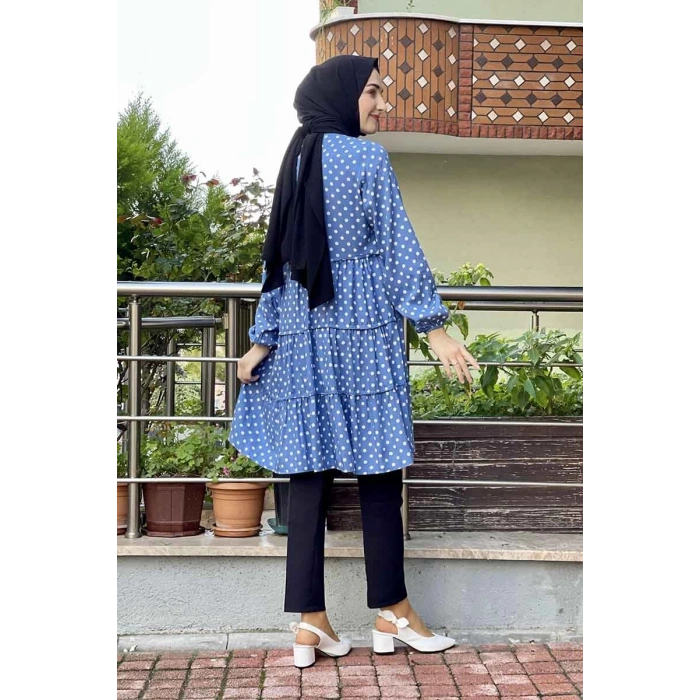 Moda Çizgi Desenli Tunik