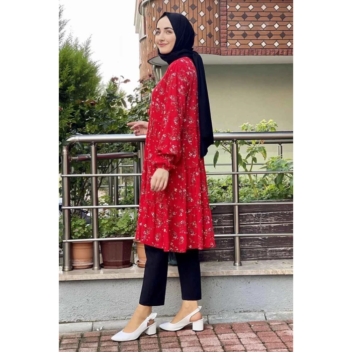 Moda Çizgi Desenli Tunik