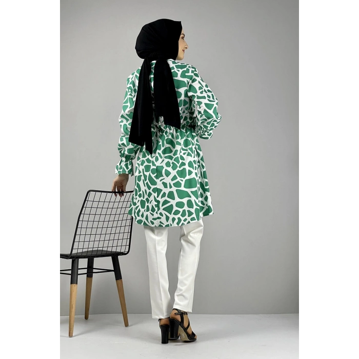 Moda Çizgi Desenli Tunik